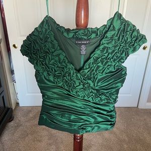 Cachet green evening top
